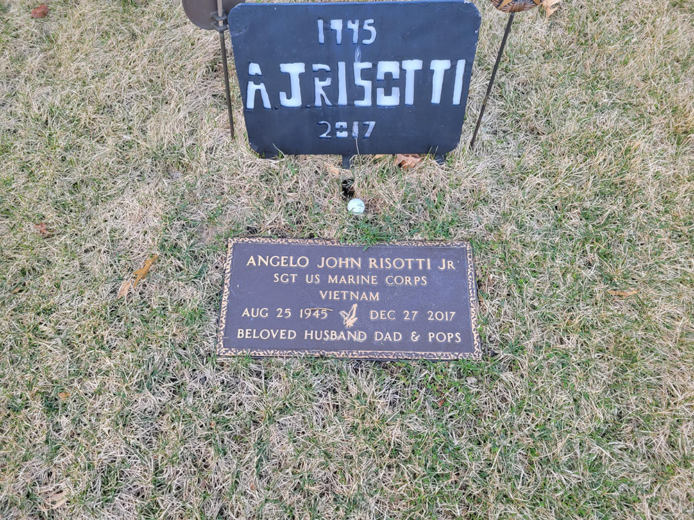 Angelo John Risotti Jr, SGT US Marine Corps, Vietnam - Grave Marker
